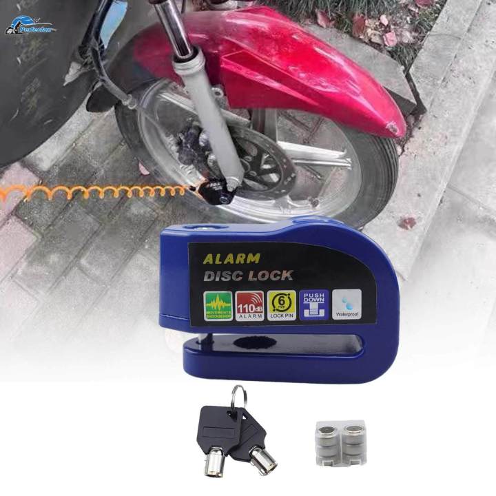 Motorcycle Disc Lock 120dB Alarm Sound Waterproof Motorcycle Locks Disk ...