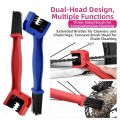 Easy To Use Universal Motorcycle Chain Brush Professional Encryption Highway Bike Chain Cleaner Three-sided Dual-Head Design Mountain Bike Chain Brush Cleaner for Honda Adv 150 Mt09 2021 Gs 1250 Kawasaki Ninja 650 Nc750X. 