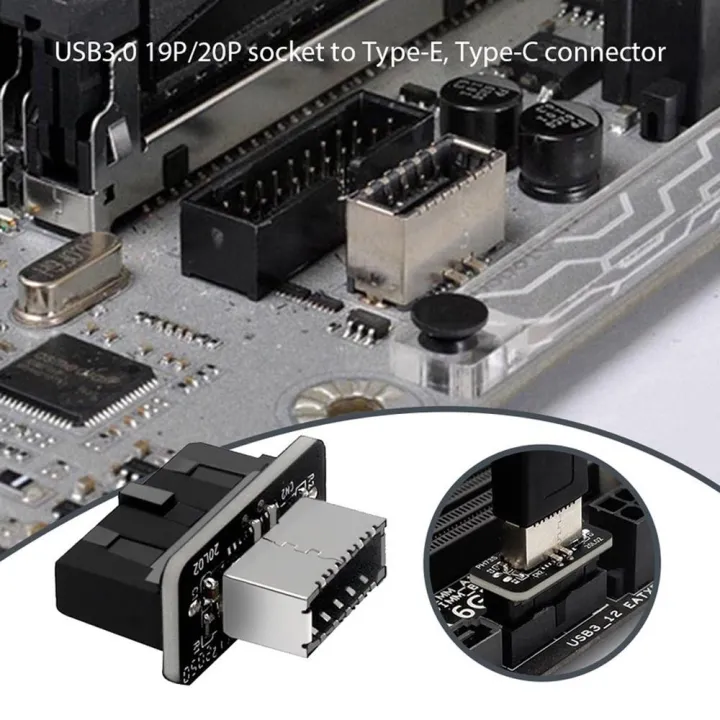 20pin to 19pin Computer Pc Motherboard Riser Motherboard Connector ABS ...