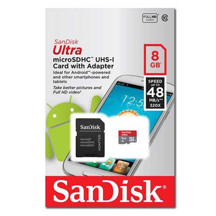 Sandisk Class-10 Ultra microSD UHS-I 8GB 16GB 32GB 64GB 128GB Memory Card TF Card