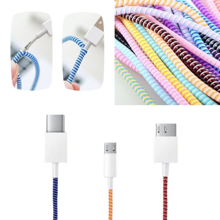 1.4%20m%20Spiral%20USB%20Charger%20Cable%20Cord%20Protector%20Wrap%20Cable%20Winder%20-%20Image%203