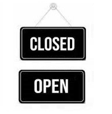 Open Close sign board /Double-Sided Open Close hanging board -Acrylic (8 x 4 Inch)