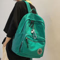 Girl Solid Color Fashion School Bag College Student Women Backpack Trendy Travel Lady Laptop Cute Backpack Green New Female Bag. 
