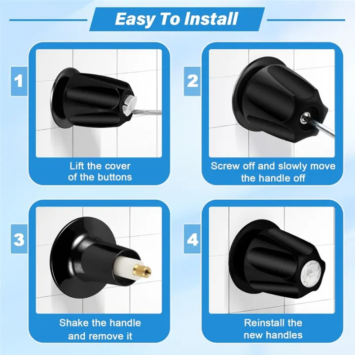 Metal%20Matte%20Black%20Shower%20Knob%202%20Piece%20Replacement,%20for%20Price/%20Tub%20Shower%20Handle,%202%20Faucet%20Handle%20Trim%20Kit%20-%20Image%204