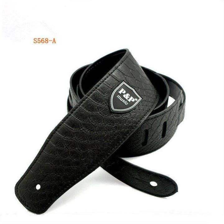 NEW%20Guitar%20Parts%20Widen%20Electric%20Guitar%20Strap%20Crocodile%20Snake%20Skin%20Embossed%20PU%20leather%20Acoustic%20Guitar%20Belt%20Bass%20Strap%20S511%20-%20Image%205