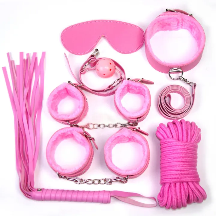 18%20+%207-Piece%20Sex%20Toy%20Set%20SM%20Bondage%20Game%20Handcuffs,%20Leg%20Cuffs,%20Whip,%20Blindfold,%20Adult%20Toys%20-%20Image%205