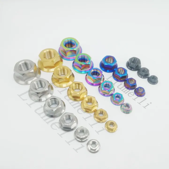 Liumeili%20Titanium%20Ti%20Gr5%20M5%20M6%20M8%20M10%20M12%20M14%20Flange%20Nut%20Screws%20Bolts%20For%20Motorcycle%20Bike%20-%20Image%202