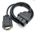 Obd 2 Cable 16 Pin To Db9 Female Serial Port Rs232 Adapter Connector Car Cable 1.13 Meter 16pin To Db9 Serial Rs232 Obd2 Cable. 
