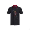 Barbecue Clothes Short-Sleeved Women's Kitchen Chef Canteen Restaurant Tea House Men's Thin Summer Ho Breathable Fast Food. 