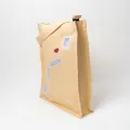 MYSU Heavy Duty Brown Eco Friendly Large Canvas Tote Bag with Zipper - 14.5 inches (L) * 3 inches (W) * 16 inches (H) - Holds up to 15kg. 