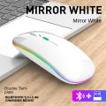 Bluetooth Wireless Mouse With USB, Bt5.2 Rechargeable RGB Mouse For Laptop, PC, MacBook, 2.4GHz, Silent Mouse Office Mouse Computer Accessories. 