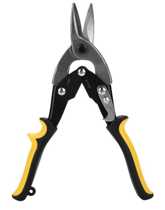 10 Inch Aviation Tin Snips Aviation Snip High Quality CR-V Tin Snip Aviation Tin Snip Straight Cut Aviation Tin Snips Cutting Shears for Metal Aluminum Sheet Aviation Cutting Tins Snips Steel Tool