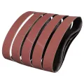 BRADOO 100X610MM Sanding Belt 15Pieces- 80/120/150/240/400 Grit Alumina Sanding Belt, Suitable for Wood Sanding. 