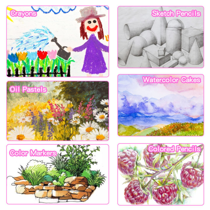 176%20Piece%20Deluxe%20Art%20Set%20Painting%20&%20Drawing%20Kit%20with%20Double-Sided%20Trifold%20Easel%20Crayons%20Oil%20Pastels%20Colored%20Pencils%20Markers%20Watercolor%20Cakes%20Paint%20Brushes%20Art%20Supplies%20for%20Students%20Beginners%20Artists%20-%20Image%208