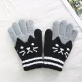 Winter Warm Kids Gloves knitting Baby Girls Boys Soft Gloves Candy Colors Children Patchwork Full Finger Gloves Mittens. 