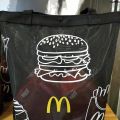 Canvas Folding Peripheral Mesh Shopping Bag Good-looking Fold McDonald's Tote Portable Environmental Protection Portable Bag Light and Small 〈. 