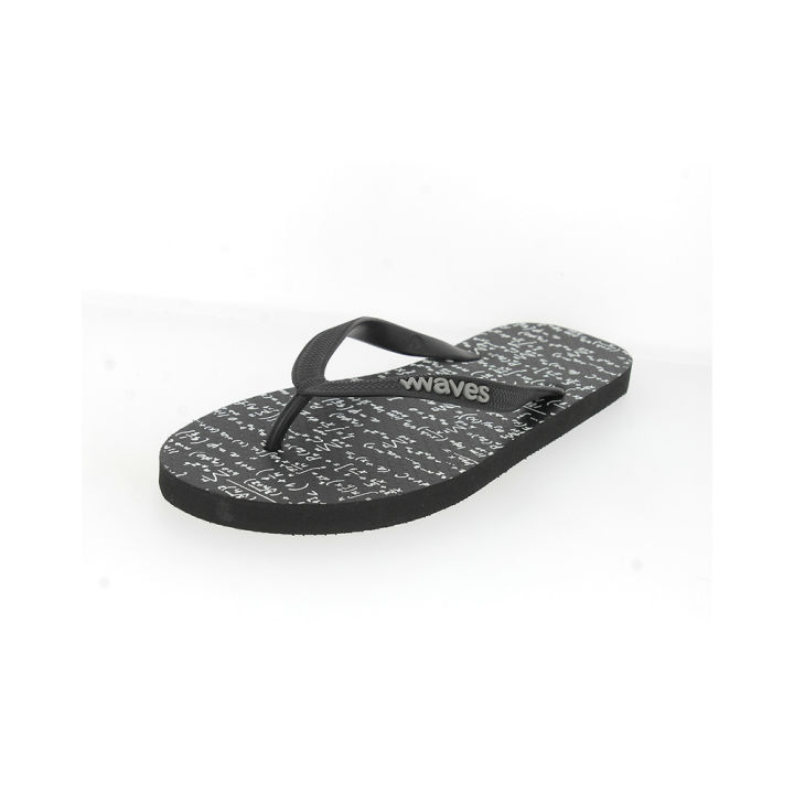 WAVES MEN THONGS SLIPPERS BLACK - 05