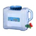 Outdoor Plastic Pure Water Bucket With Lid And Tap Portable Food Grade Car Outdoor Water Can With Faucet Reusable. 