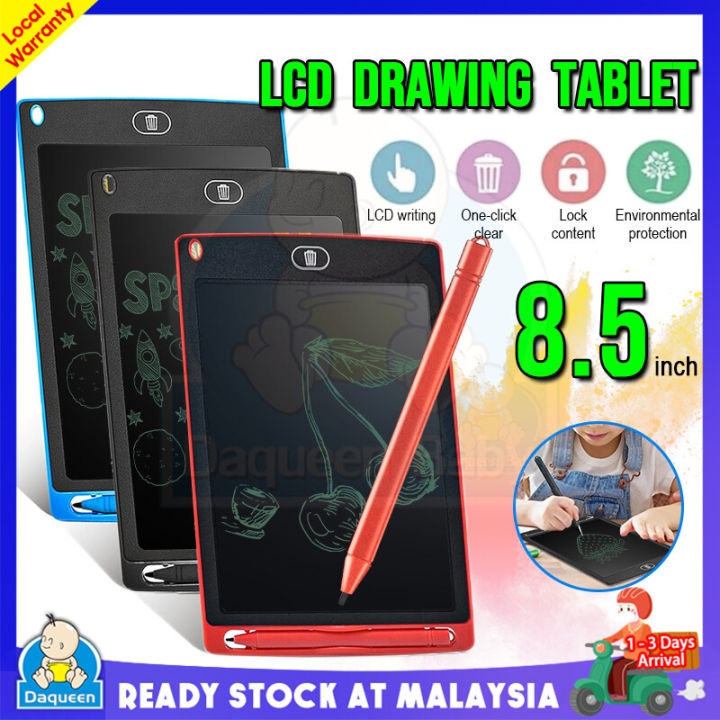 [Ready Stock] Portable Writing Pad 4.5 Inch LCD Drawing Tablet Paperless Eco Friendly LCD Notepad Writing Memo Schedule Drawing Board Tablet 手写板| DaQueen