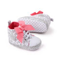 Kidlove Baby Girls Lace-up Toddler Shoes Elastic Band High-top Non-slip Soft Sole Baby Shoes. 