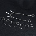 1 Set Anime Horimiya Miyamura Izumi Earrings Cosplay Ear Clip Lip Chain Stainless Steel Earrings For Women Men Party Jewelry. 