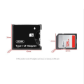 Black Adapter Support SD SDHC SDXC MMC Card to Standard Compact Flash Type I Card Reader Converter. 