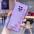 LECOMES for Xiaomi Redmi Note 9 Pro Back Cover with Love Heart Bracelet Chain Luxury 6D Plating Shiny Soft Silicone Mobile Phone Case Pouch Girls. 