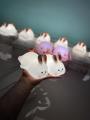Cute Rabbit Silicone Night Lamp Touch Sensor Big Face Rabbit Pat Night Light Timing USB Rechargeable Light for Kids Gift. 