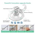 Large Transparent Reusable Heavy Duty Vacuum Suction Cup Hook. 