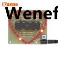 Wenefang Bargain price 【Shop the Latest Trends】51 Single-chip Heart-shaped Water DIY Kit LED RGB Love Glare Electronic Production DIY Send Program. 