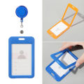 Universal Hard Plastic Office Supplies Card Sleeve Retractable Badge Holder Protector Cover ID Card Badge Holder. 