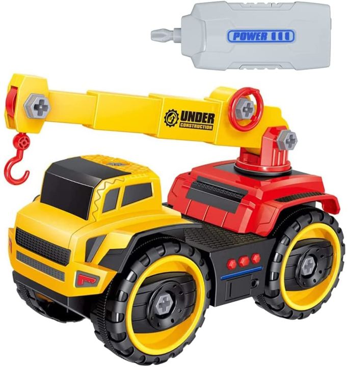 DIY Assembled Engineering Car Truck Crane Take Apart Toys with