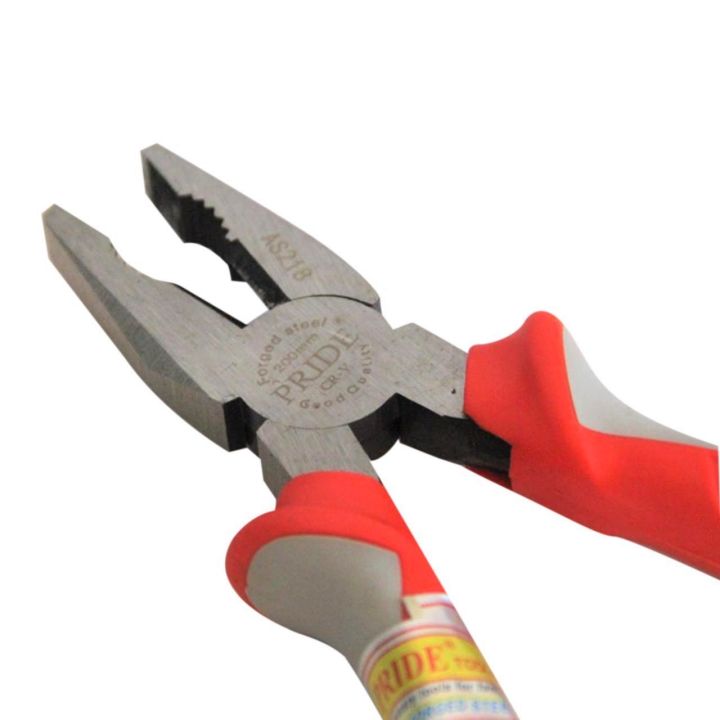 PRIDE 8" High Quality Combination Plier Household Industrial Plier Wire Side Cutter Wire Stripper 8 Inch Combination Pliers Tools