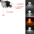 2Pcs X Design 7Inch LED Universal Headlights DRL Angel Eye Turn Signal Low Beam High Beam Lights Car Jeep LED Lamps. 