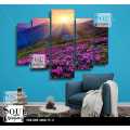 Five (5)Pieces Modern HD Printed Home Decor Wall Art Picture Frame. 