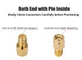 SMA Male (Center Pin) to RP SMA Female (Center Pin) Jack Connector for RF Coax Cable Wi-Fi. 