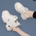 Dad 10cm Women's Casual Small Shoes for Platform Height Increasing Shoes Sports Black 2024‐ New Spring and Autumn ·. 