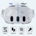 KOKKO Protective Cover Set Handle Controller Protective Caps VR Headset Skin Face Cover Lens Tempered Film Compatible For Meta Quest 3 VR Accessories. 