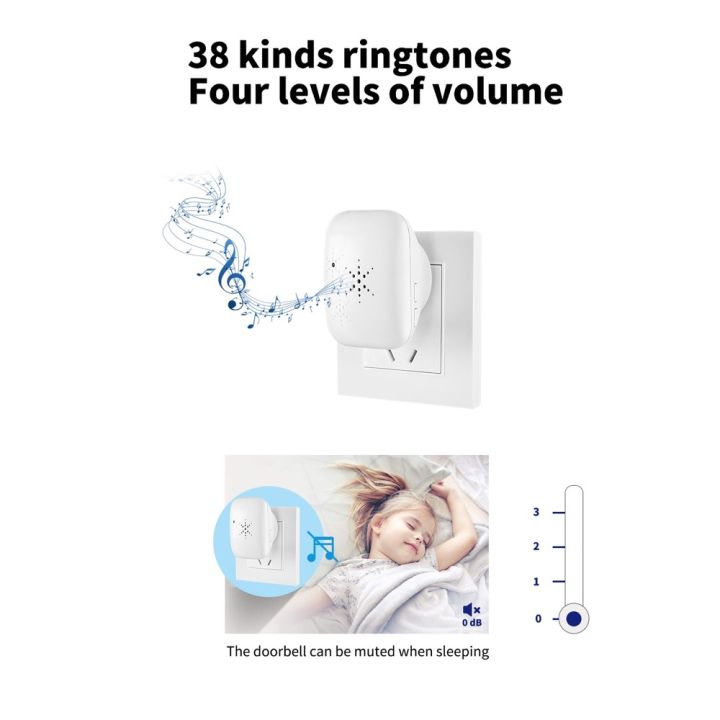 Wireless%20Doorbell%20smart%20Self%20Powered%20Waterproof%20Wireless%20Doorbell%20No%20Battery%20Required%20-%2038%20tunes%20-%204%20volume%20level%20door%20bell%20-%20Image%206