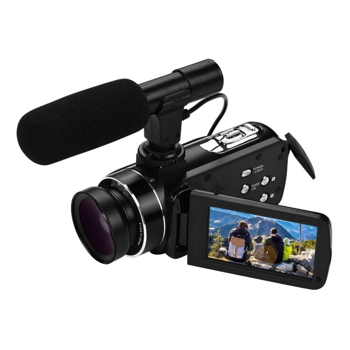 4K Handheld DV Professional Digital Video Camera CMOS Sensor Camcorder - black
