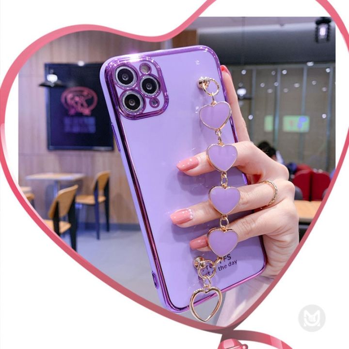 LECOMES%20for%20Samsung%20Galaxy%20A04%20Back%20Cover%20with%20Love%20Heart%20Bracelet%20Chain%20Luxury%206D%20Plating%20Shiny%20Soft%20Silicone%20Mobile%20Phone%20Case%20Pouch%20Girls%20-%20Image%204