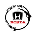 Car Fuel Tank Door Sticker. 