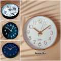 20cm Diameter Wall Clock Simple Style High-precision Battery Operated Round Hanging Clock Easy-to-Read Non-Ticking Quartz Clock Wall Decor. 