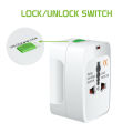 All-in-One International Travel Power Adapter Compact Durable Electricity Adapter with Built-in Surge Protection Shutter Safety and Power Light Indicator Travel Adapter Universal Adaptor Multi Socket Power Charger Electric Power Connector. 