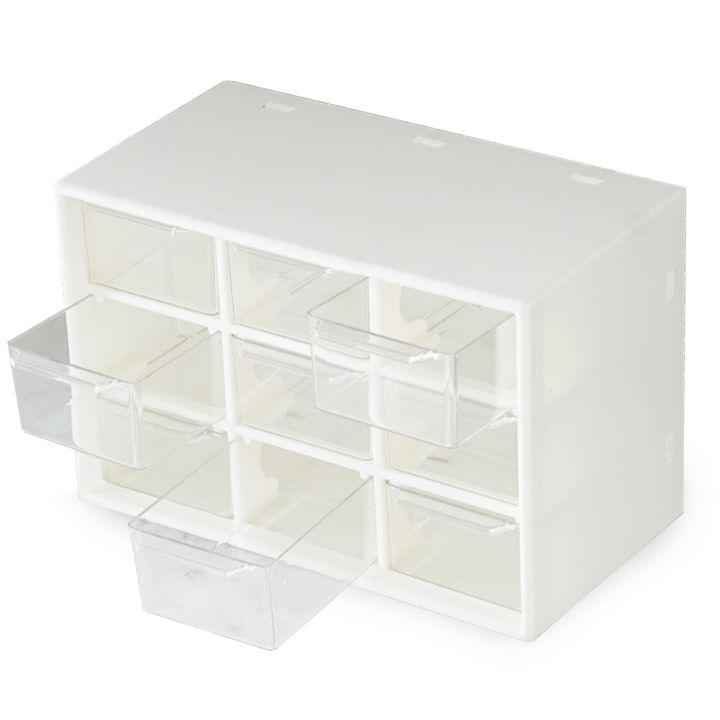 Plastic Parts Storage Box 9 Drawer Storage Hardware and Craft Cabinet Wall Mount