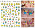 Miniso Kuromi Hello Kitty Nail Art Stickers Nail Decoration Animation Pokémon Barbie Princess 3D Nail Stickers Sliders For Nails. 