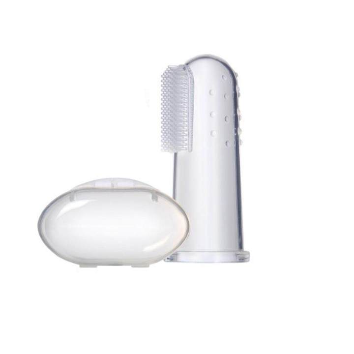 3Pcs%20Baby%20Finger%20Toothbrush%20With%20Case%20SetToothbrush%20Teether%20And%20Oral%20Massager%20Soft%20Silicone%20Massager%20Gentle%20Care%20For%20InfantToddlersKids%20-%20Image%202