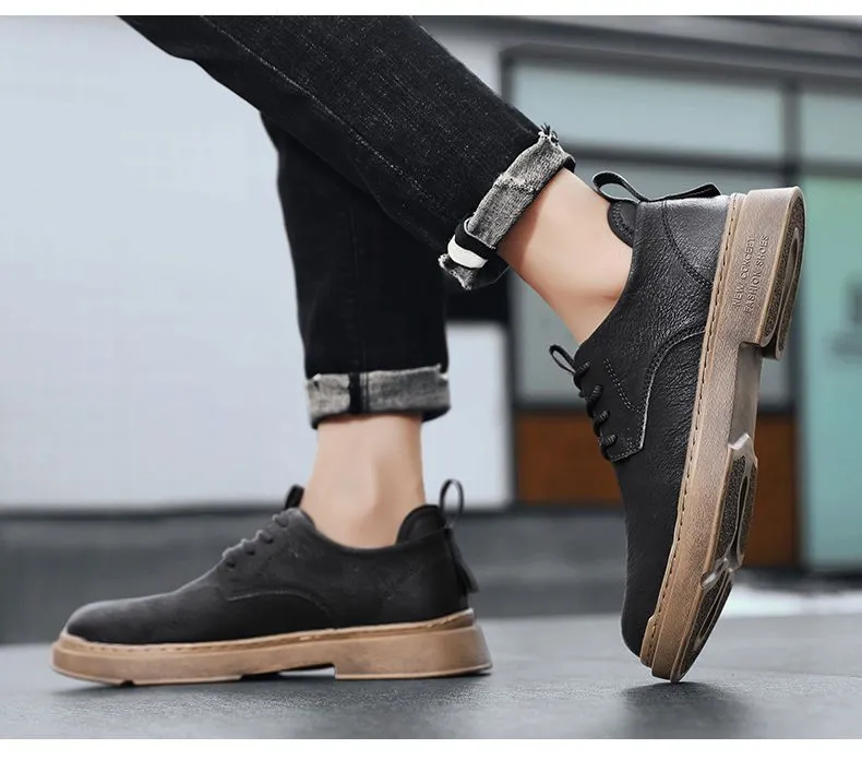 Martens Boots Men's Trendy Low-Top Men's Shoes Autumn Trendy