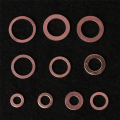 200Pcs O Ring Copper Metric Washers Assortment Kit Copper Washers Flat Sealing Washer 9 Sizes M5 M6 M8 M10 M12 M14. 