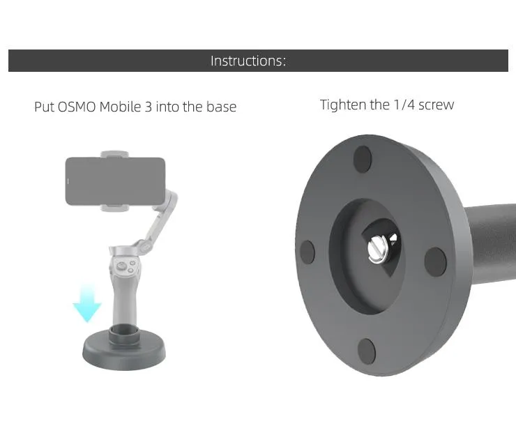For DJI Osmo Mobile Table Base Handheld Gimbal Base Stand Mount